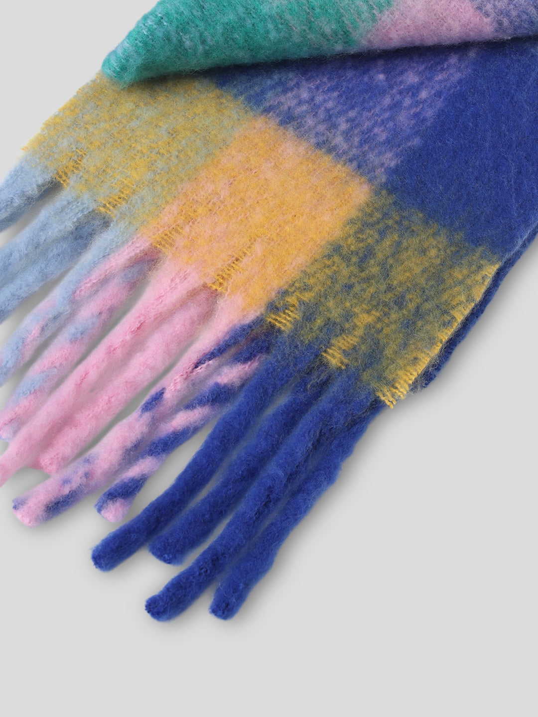 Blue Check Scarf