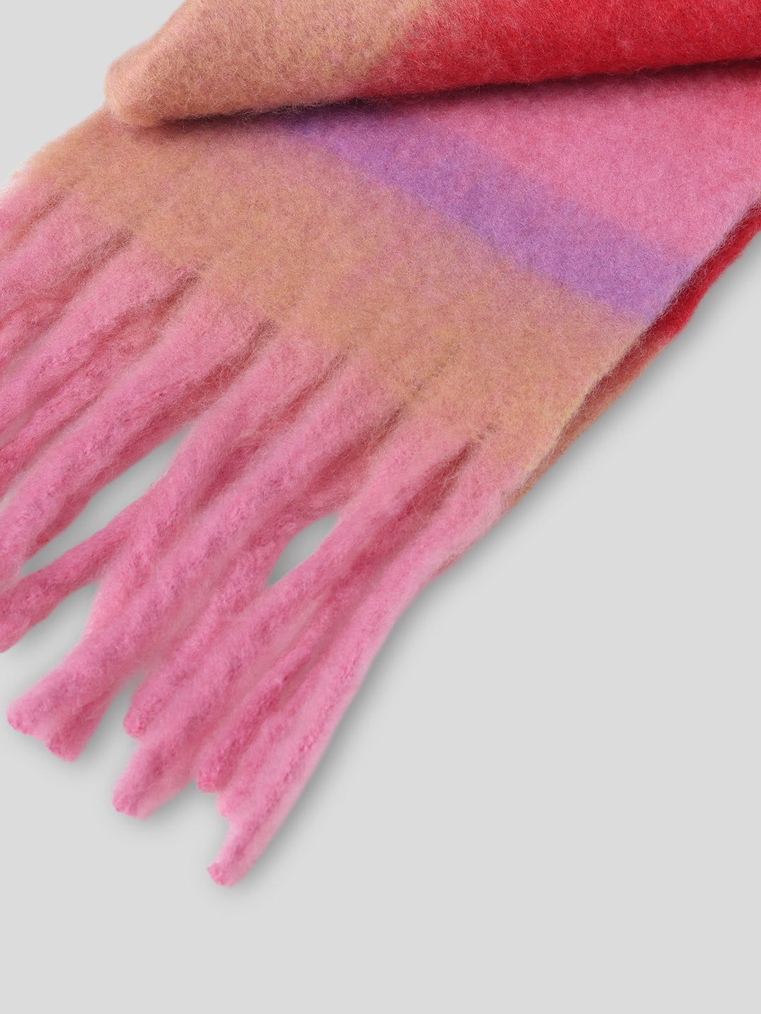 Pink Check Scarf