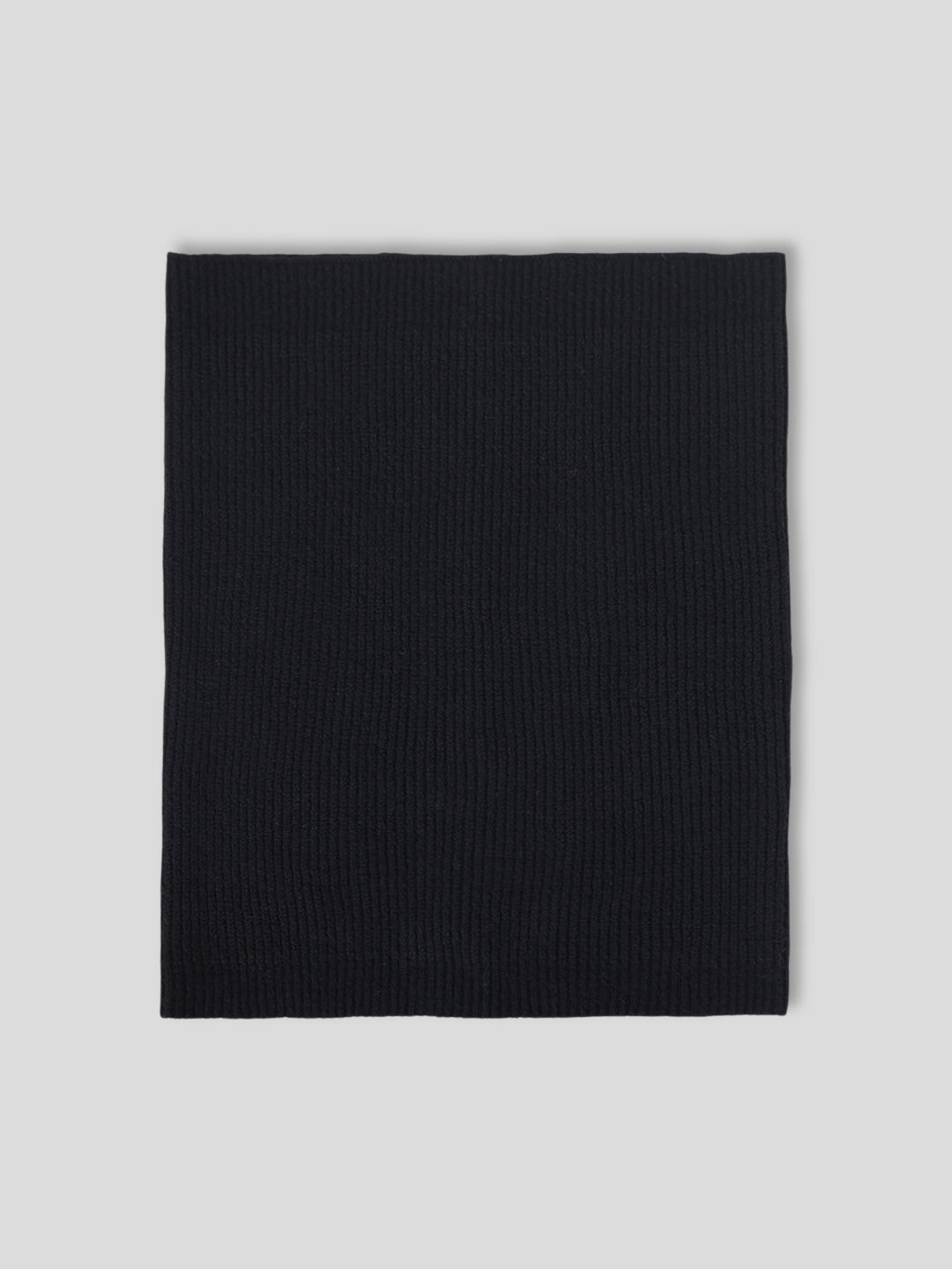 Black Ribbed Tube Scarf