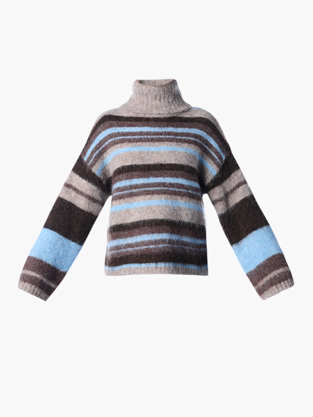 Striped Roll Neck Pullover