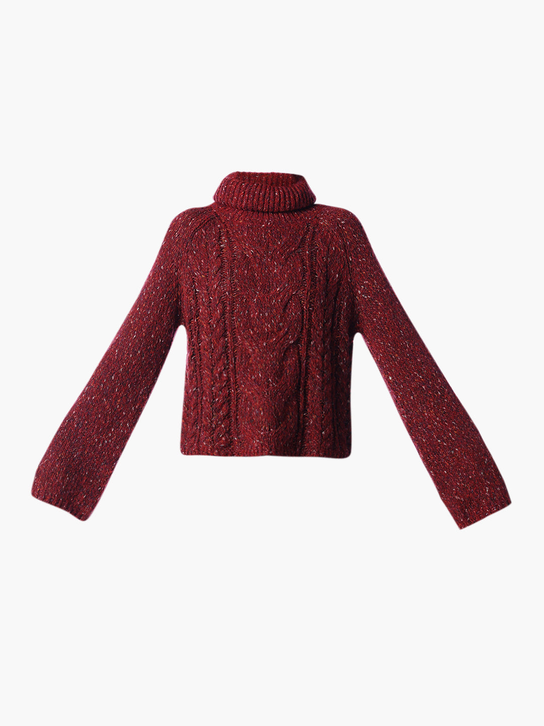 Cable-Knit Turtleneck Sweater