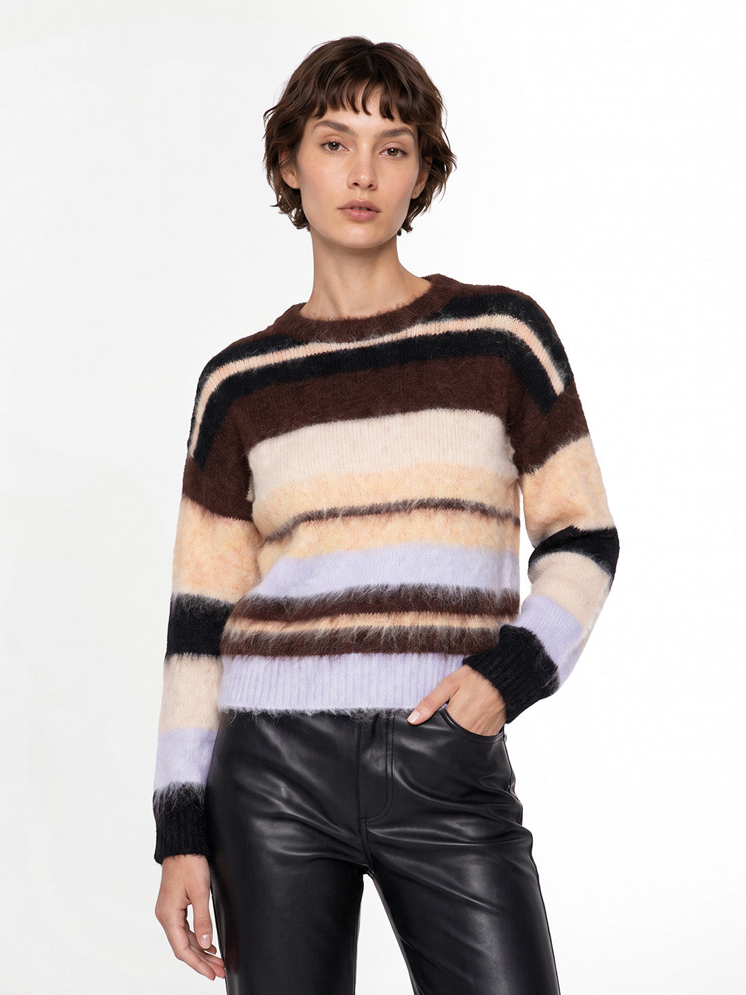 Colourblocked O-Neck Pullover