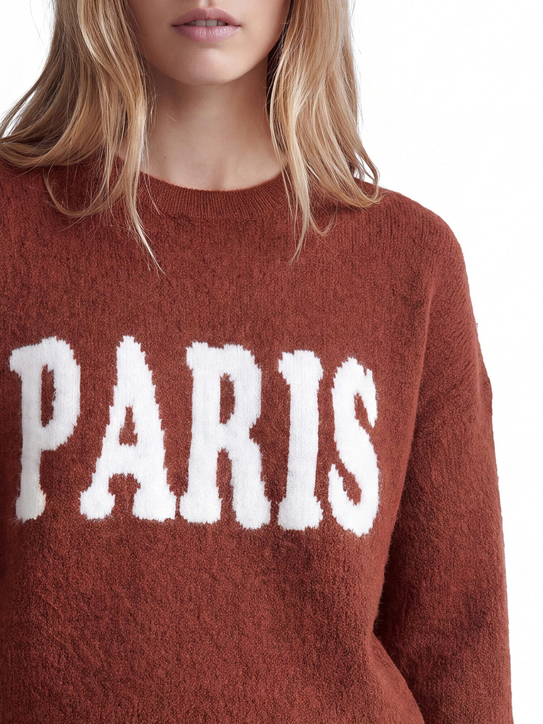 Brown Printed Pullover