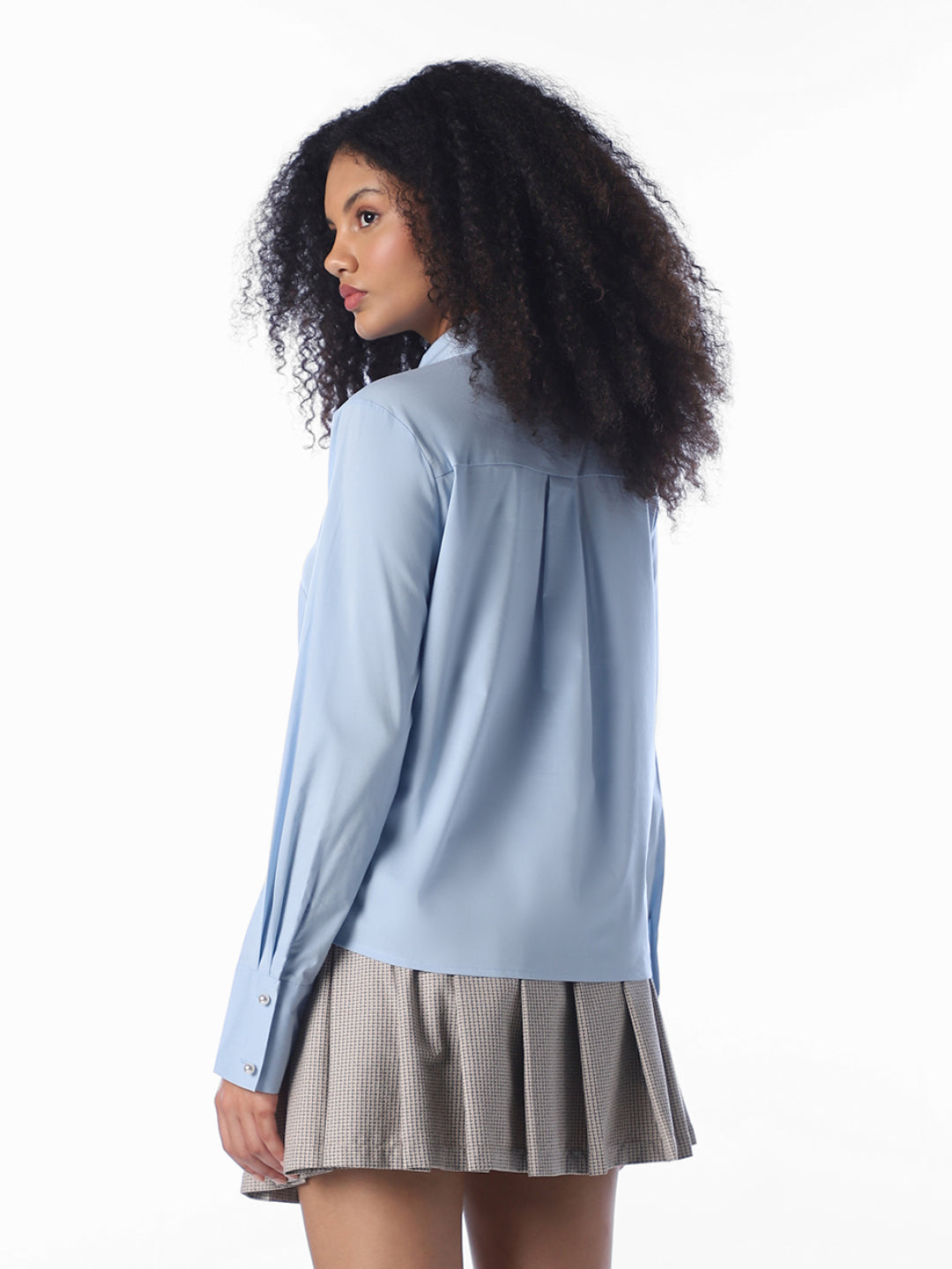 Blue Embellished Shirt