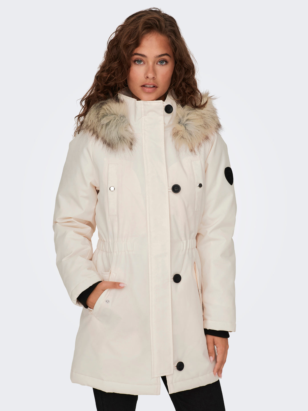 Faux Fur Hooded Parka Jacket