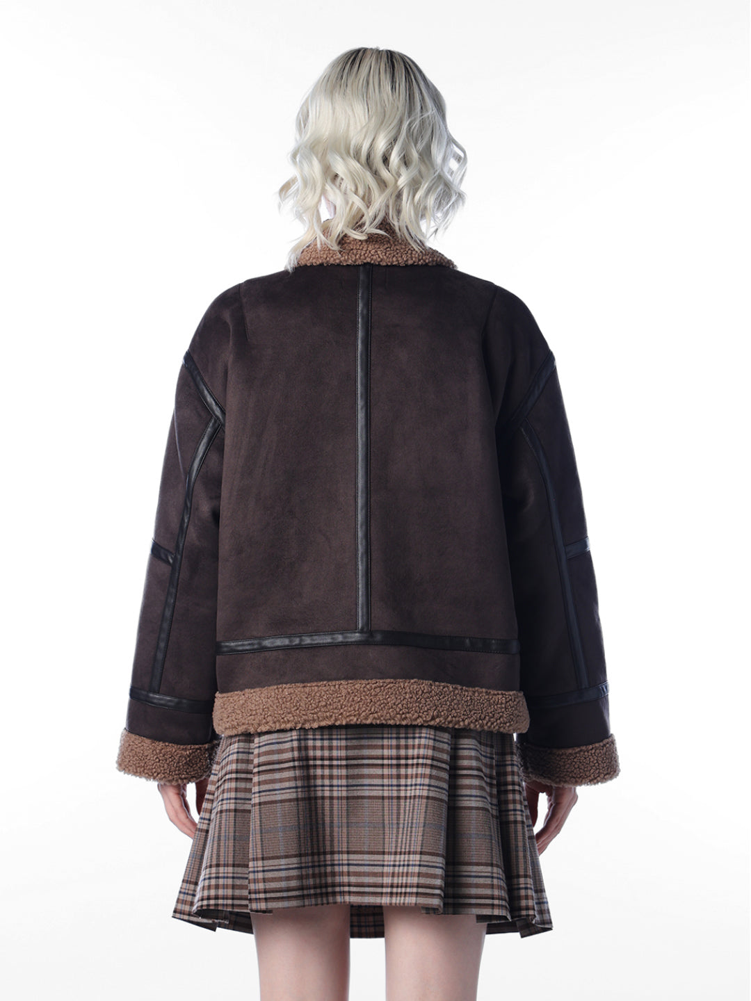 Faux Shearling Aviator Jacket