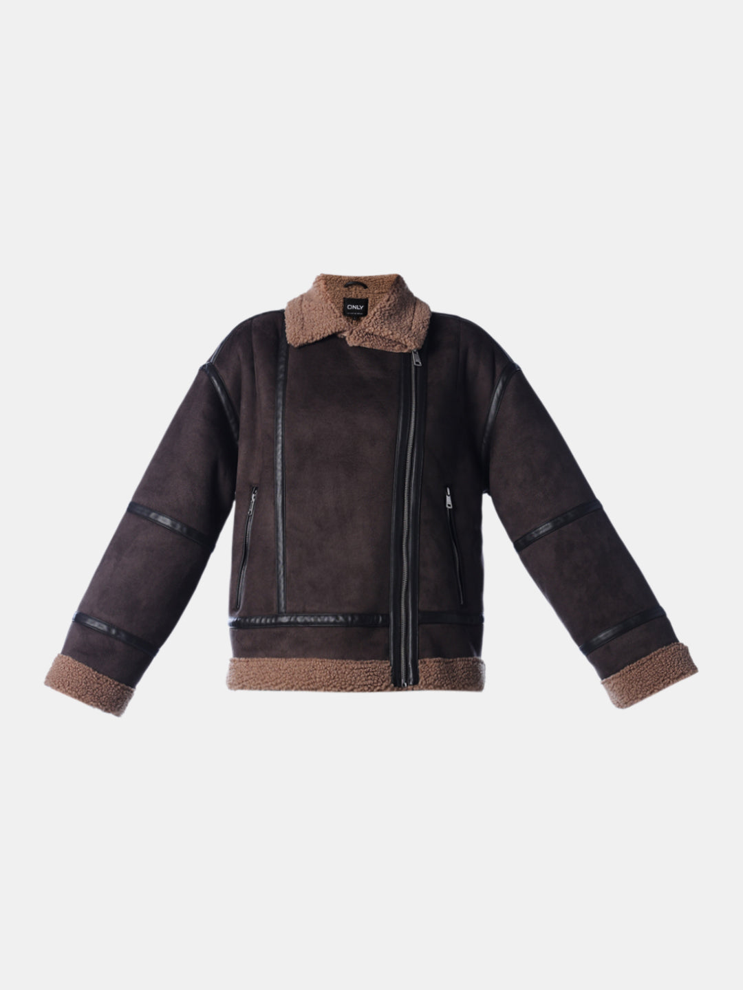 Faux Shearling Aviator Jacket