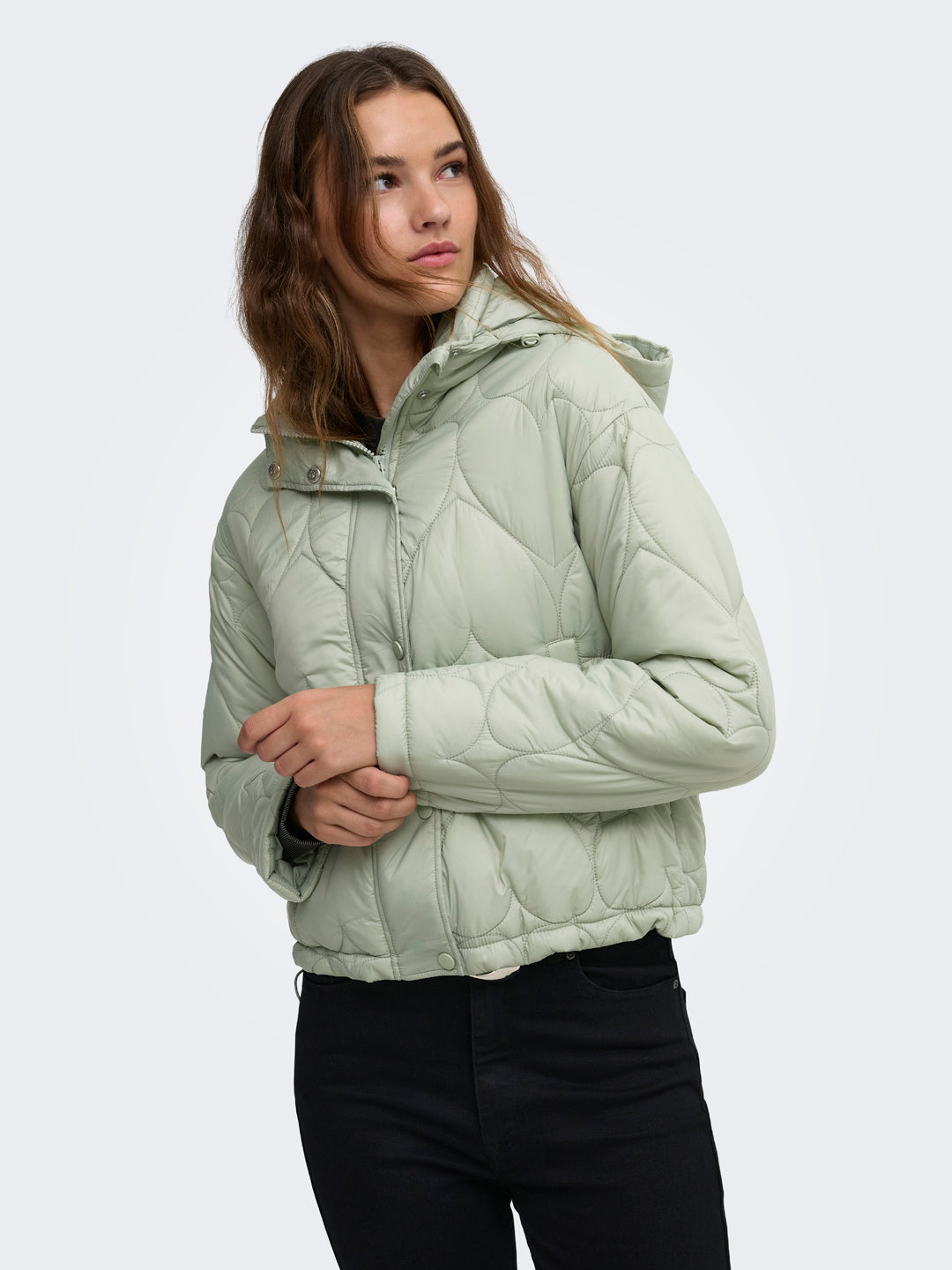 Green Hooded Puffer Jacket