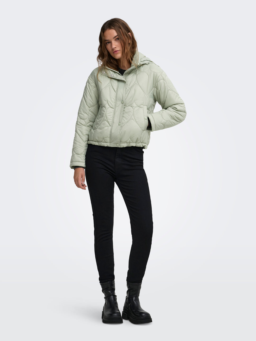 Green Hooded Puffer Jacket