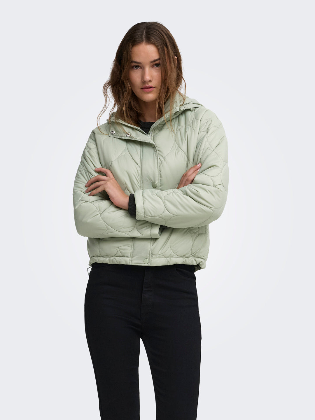 Green Hooded Puffer Jacket