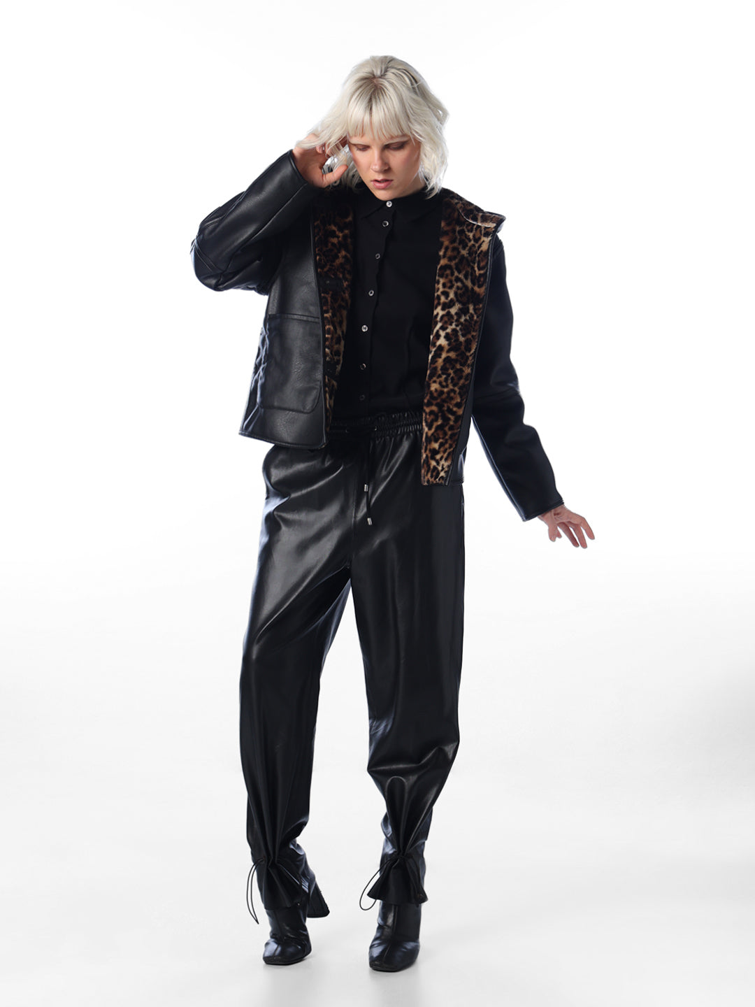 Black Printed Reversible Jacket
