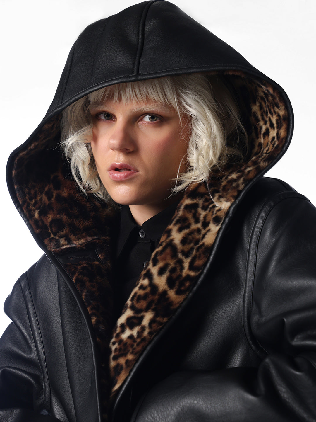 Black Printed Reversible Jacket