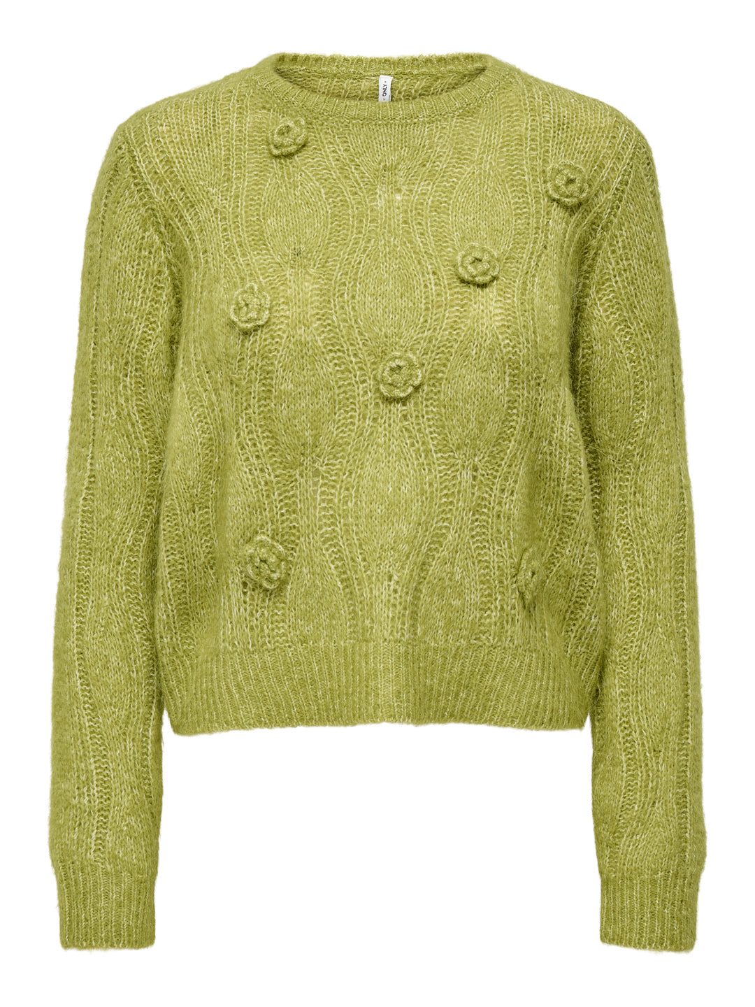 Floral Cable Knit Pullover