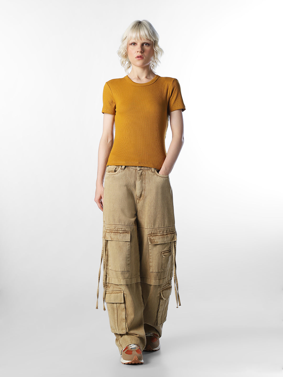 Mustard O-Neck Top