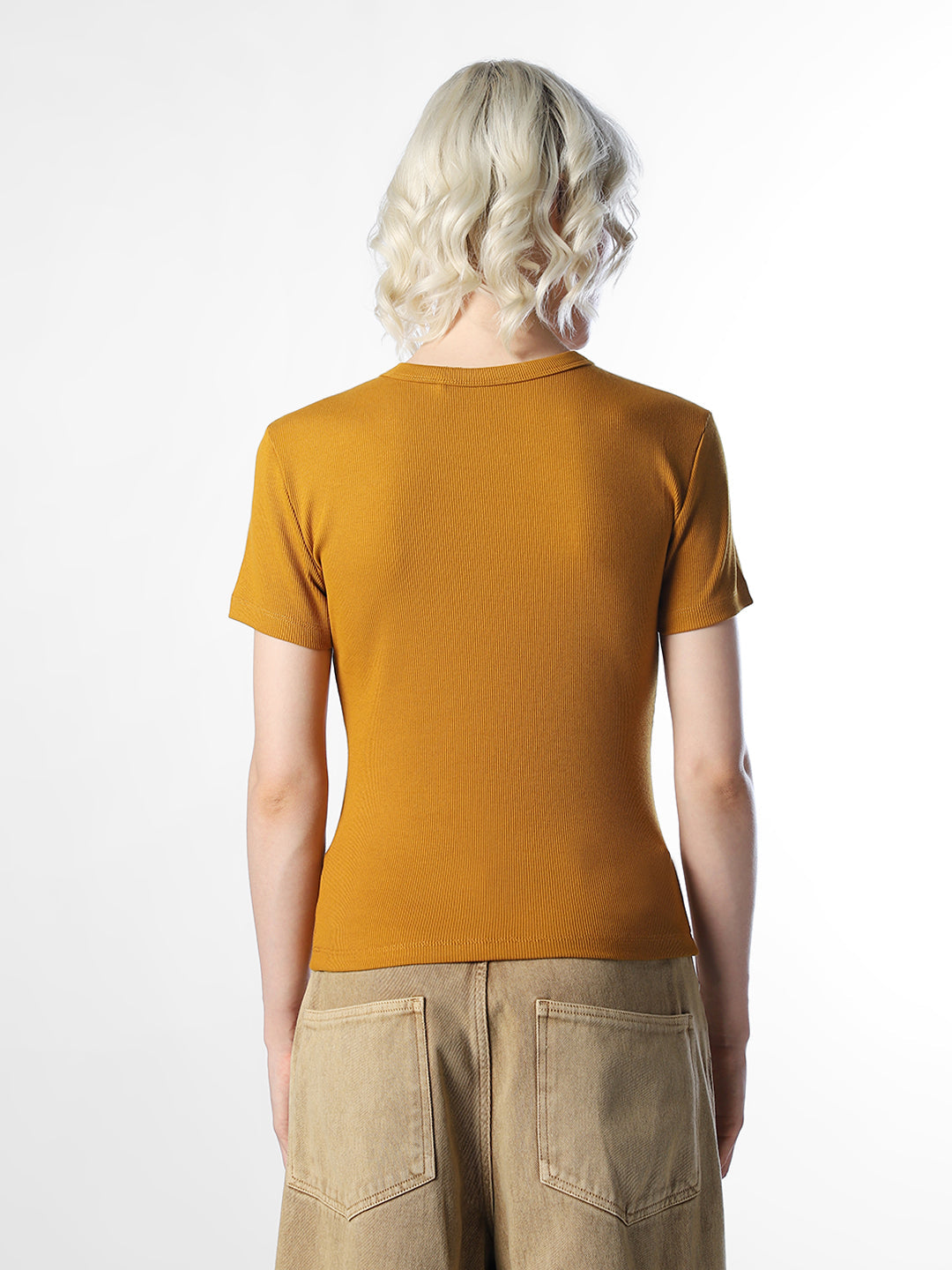 Mustard O-Neck Top