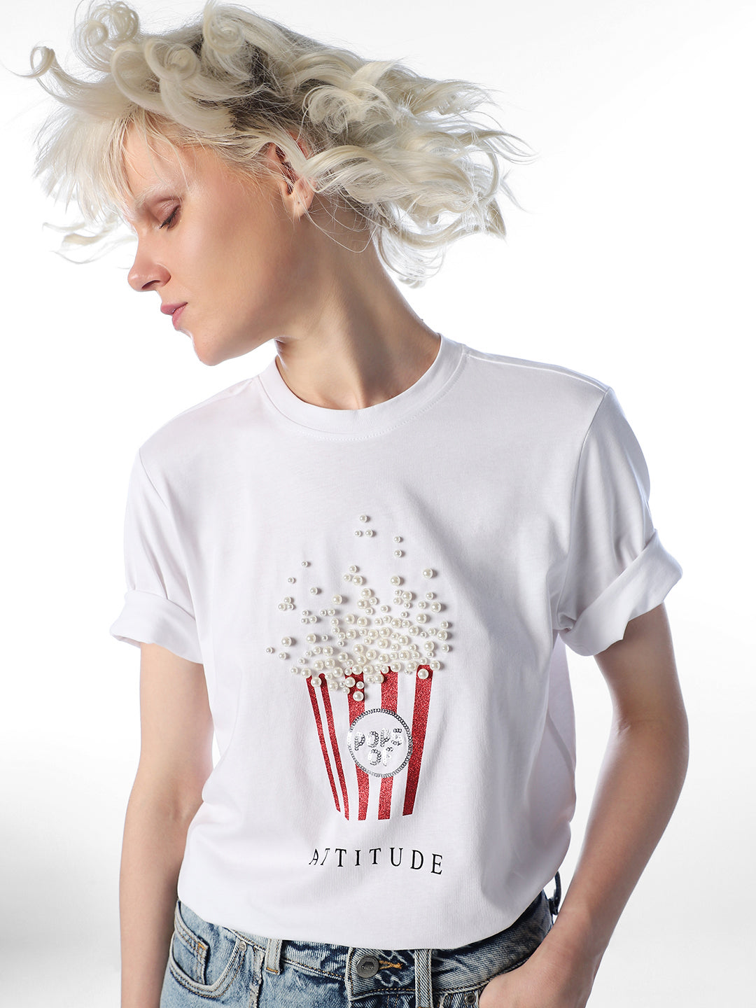 White Printed T-shirt