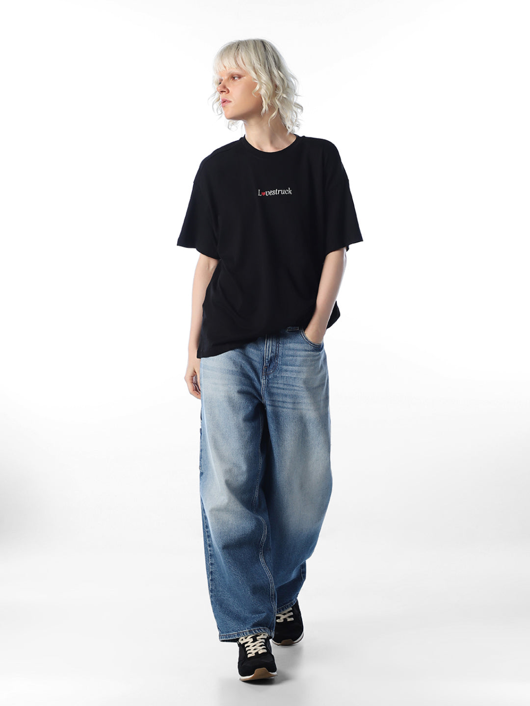 Black Printed Organic Cotton T-shirt