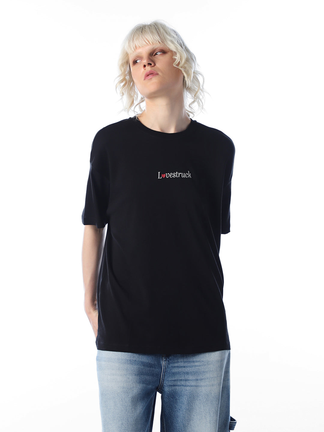Black Printed Organic Cotton T-shirt