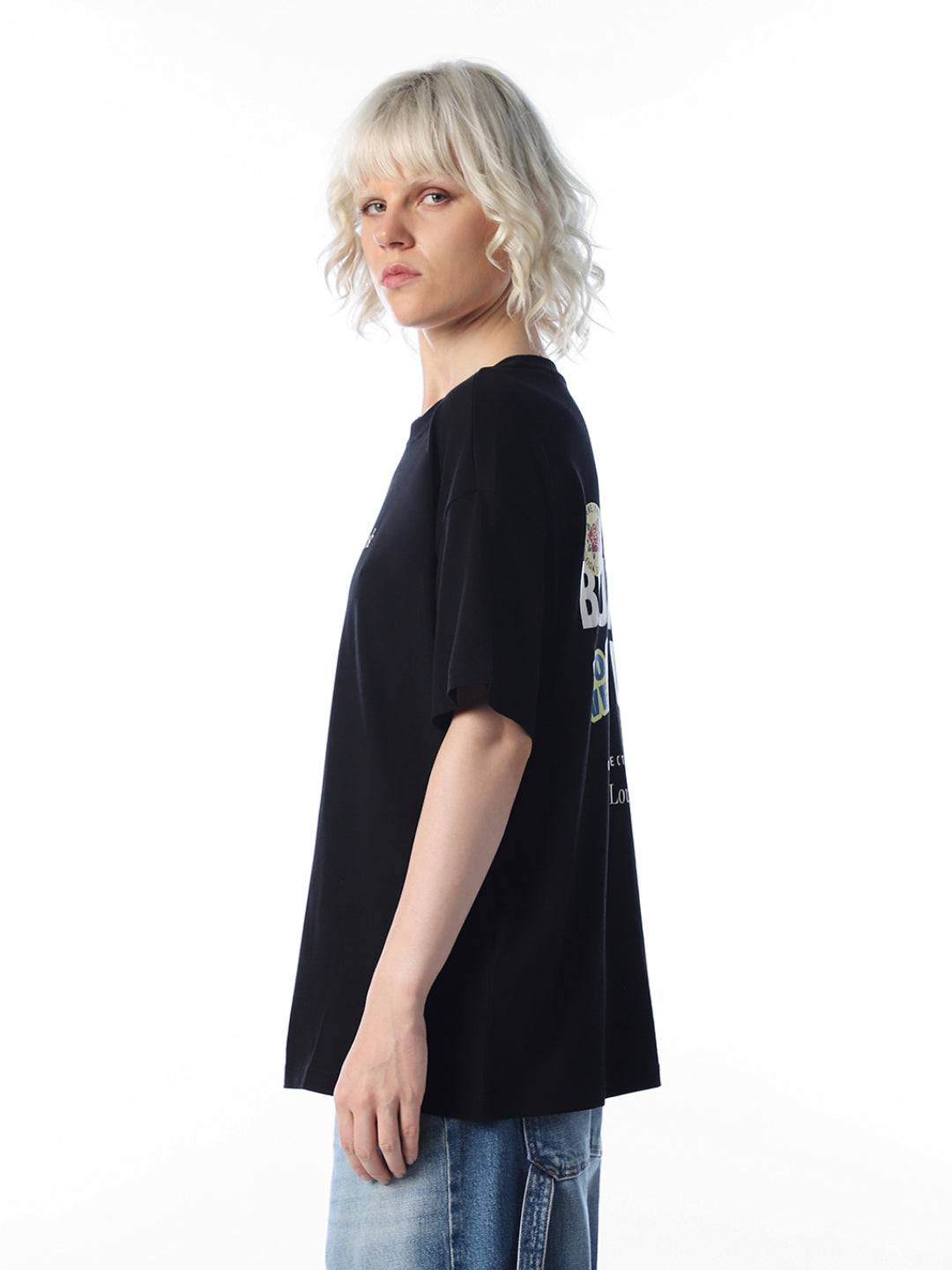 Black Printed Organic Cotton T-shirt