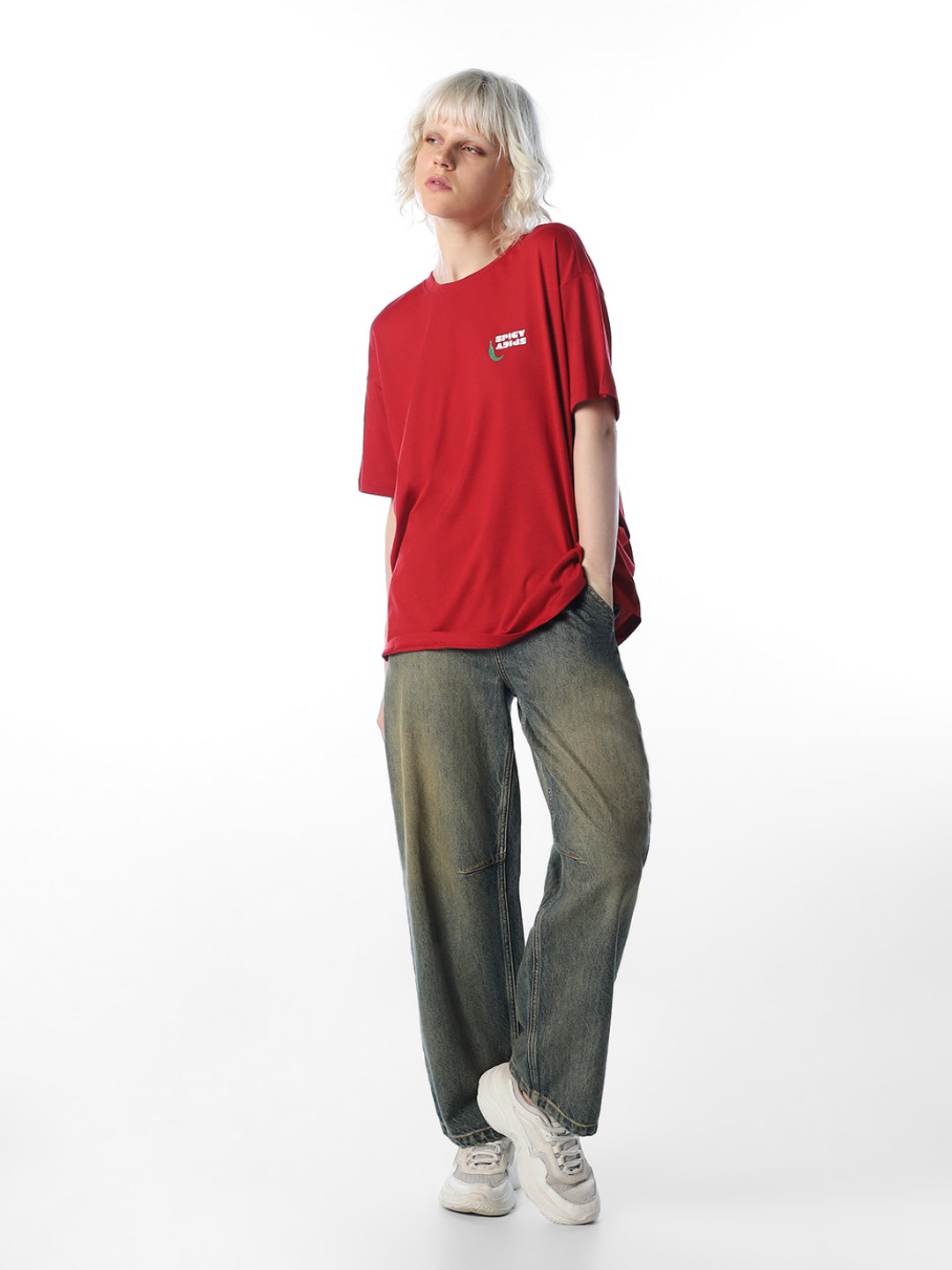 Red Printed Organic Cotton T-shirt
