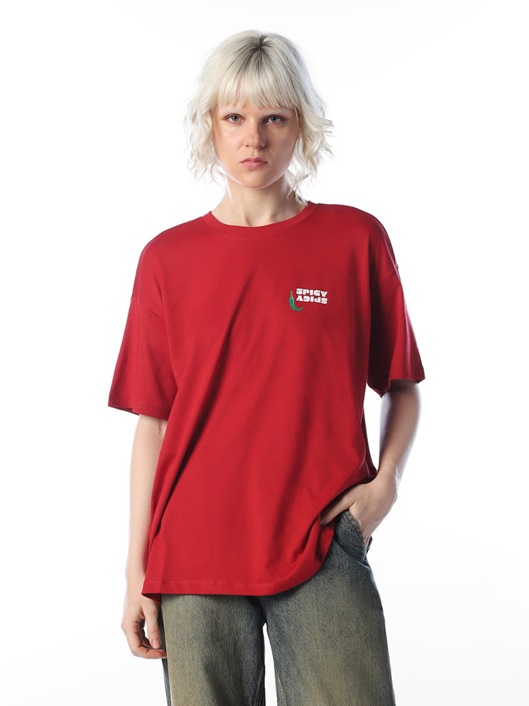 Red Printed Organic Cotton T-shirt