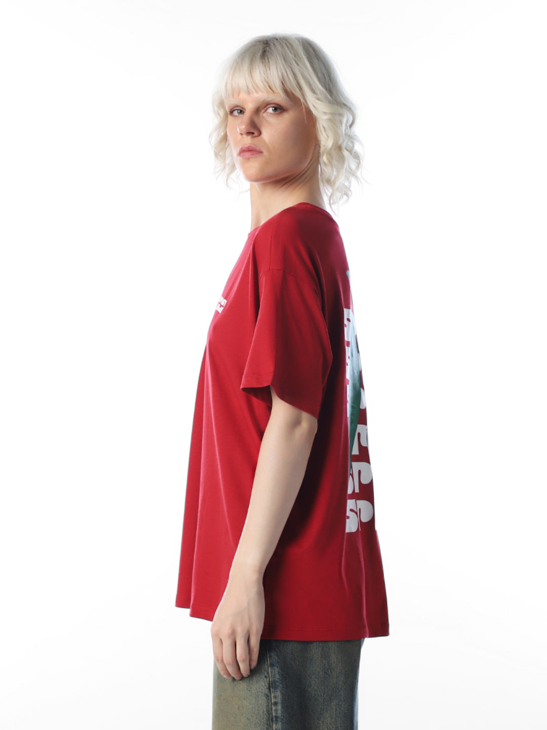 Red Printed Organic Cotton T-shirt