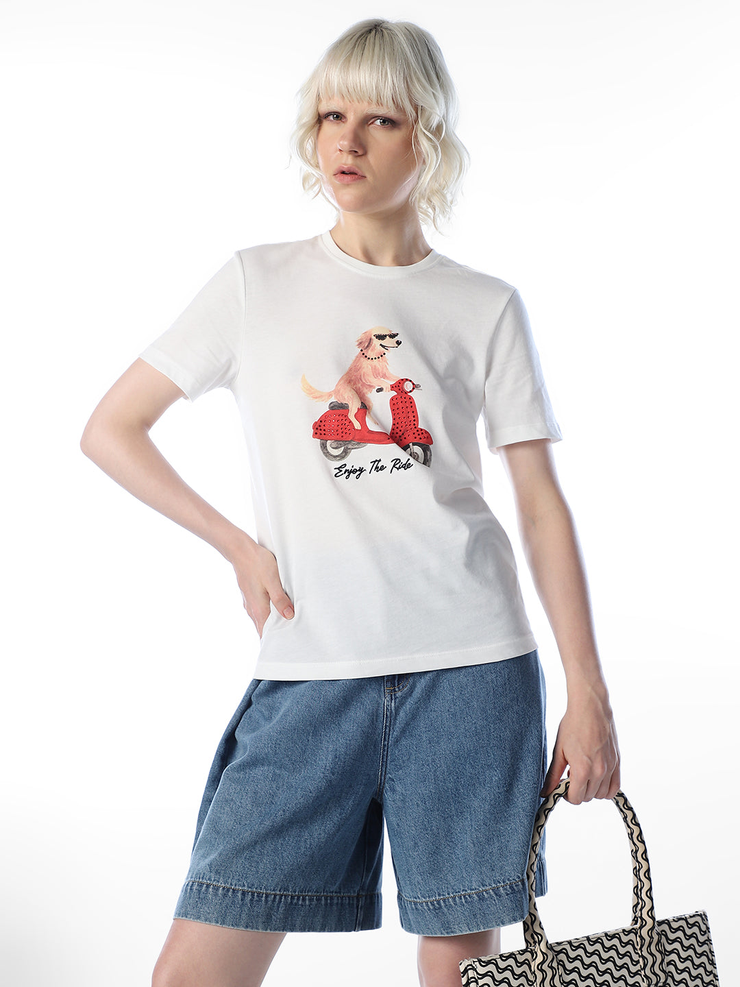 White Printed T-shirt