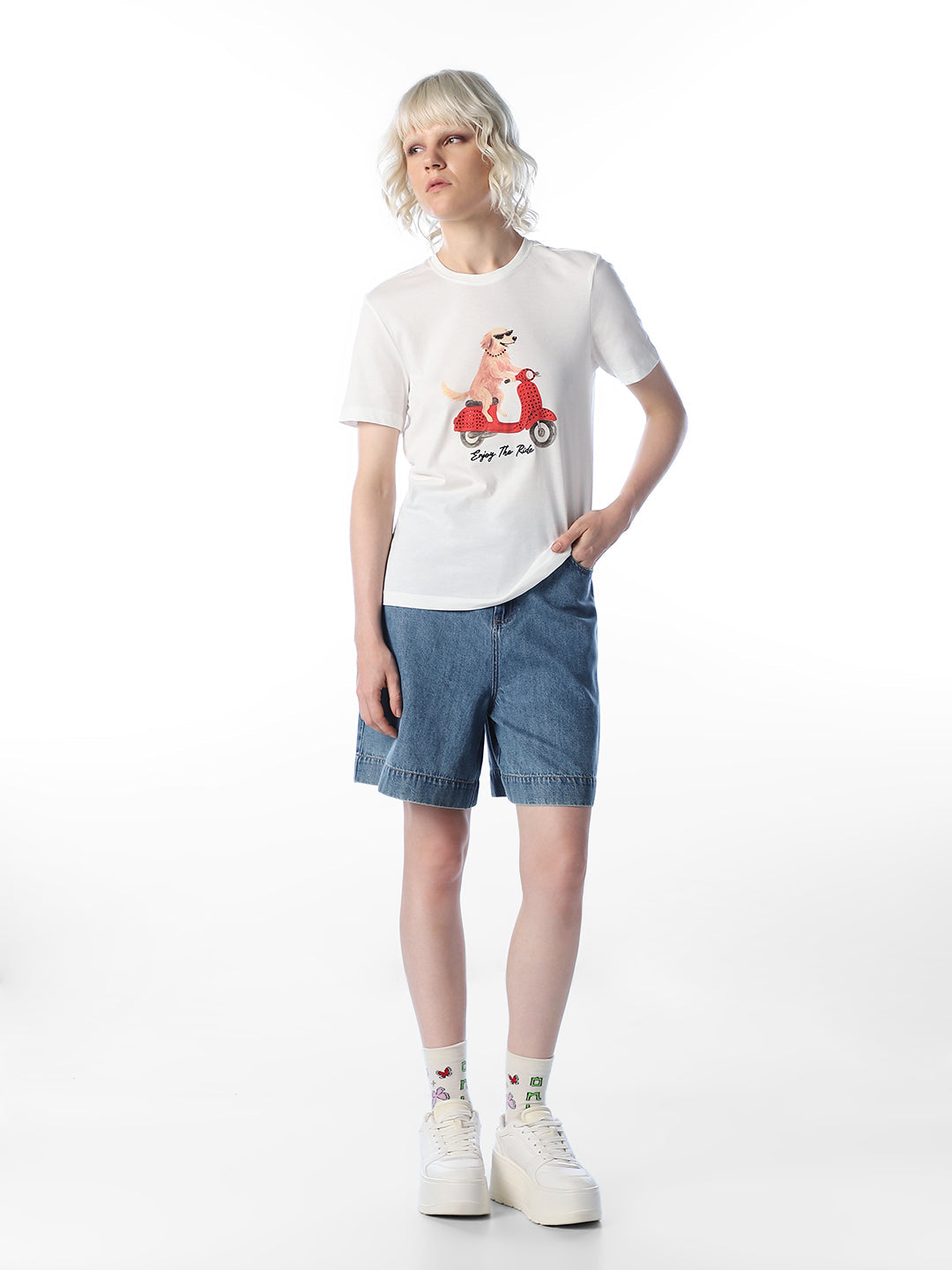 White Printed T-shirt