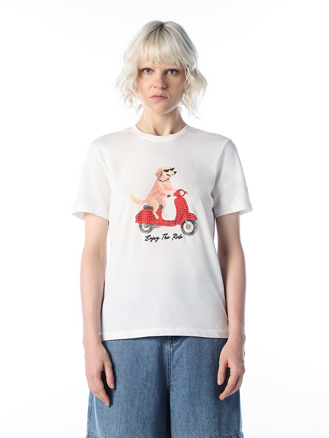 White Printed T-shirt