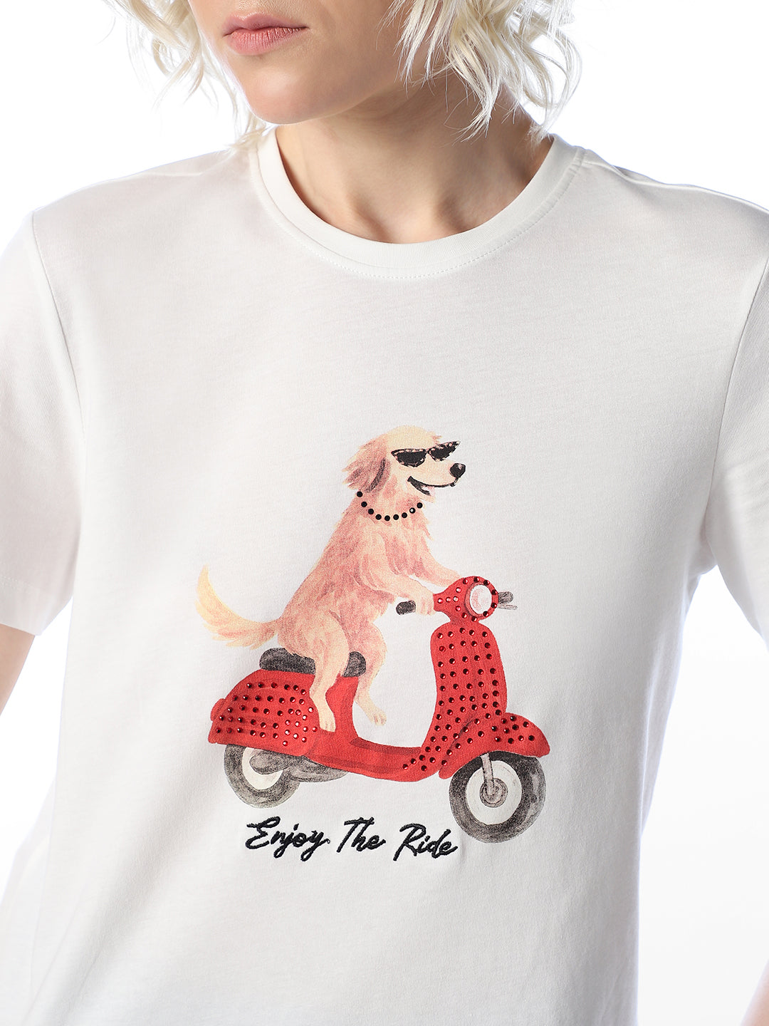 White Printed T-shirt