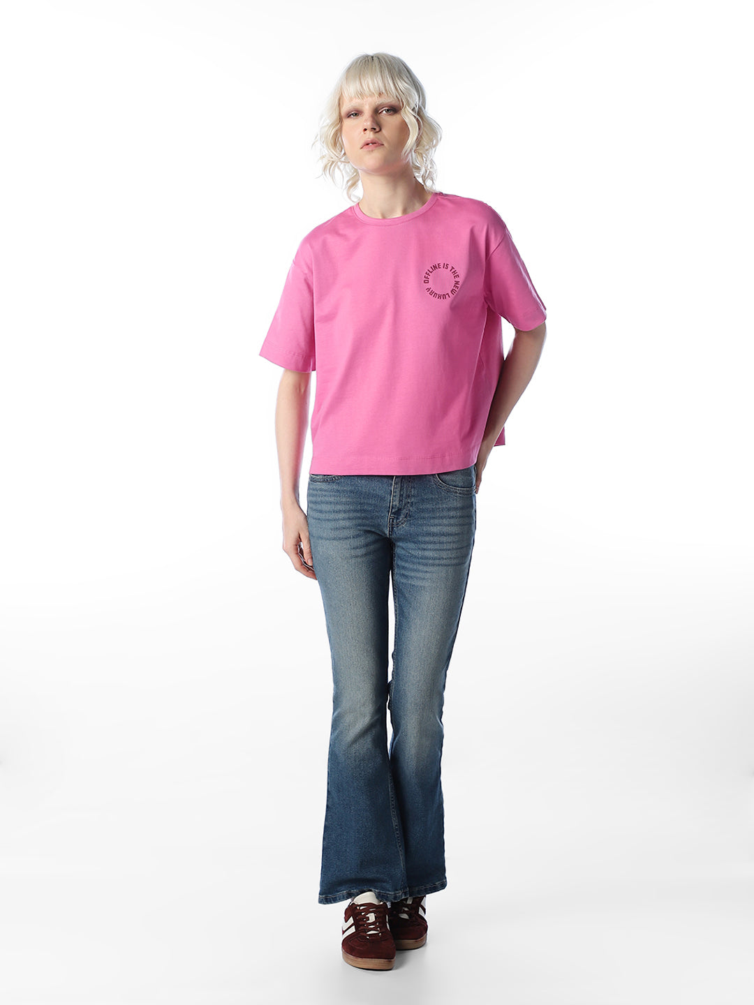 Pink Printed Organic Cotton T-shirt
