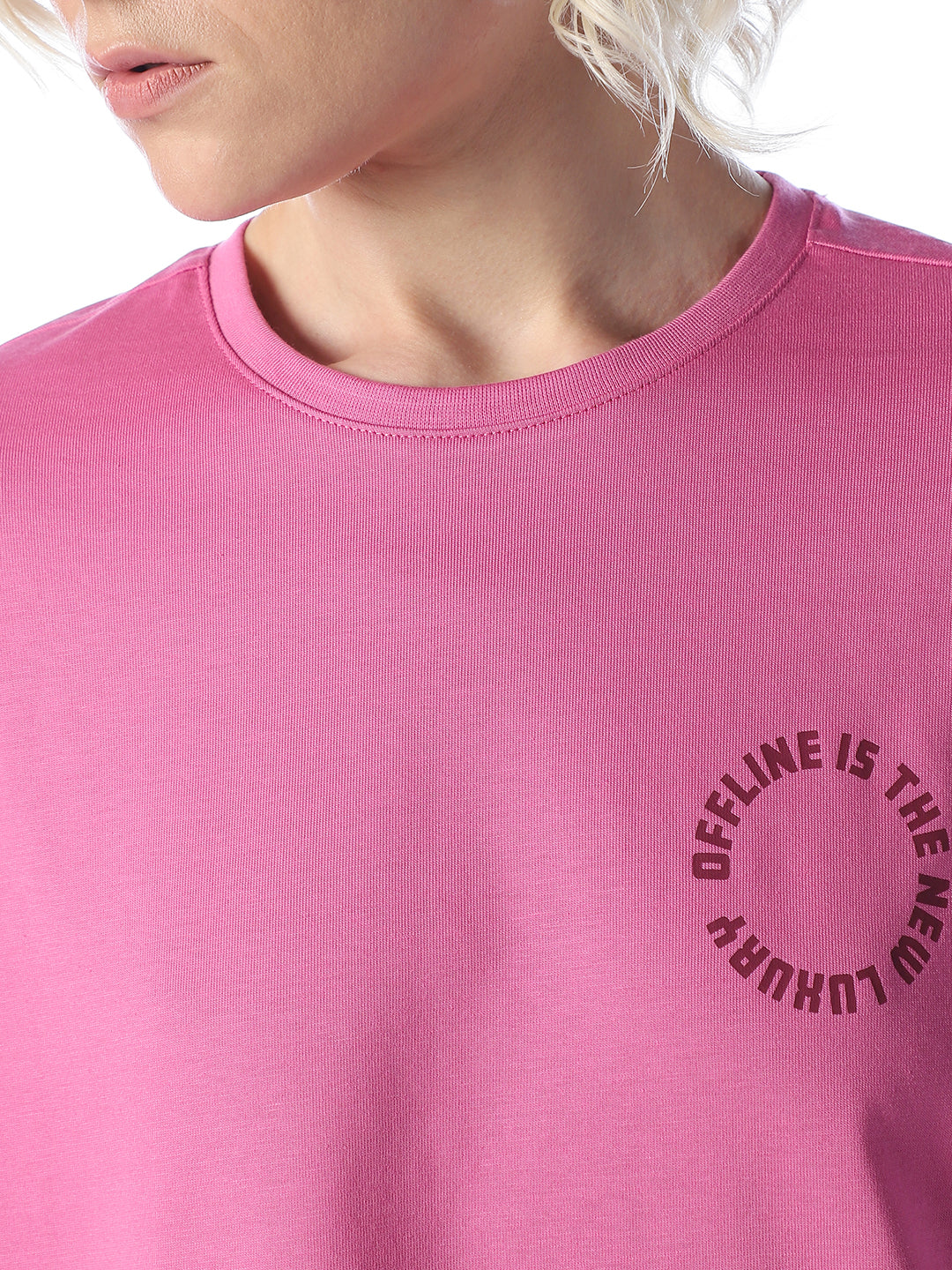 Pink Printed Organic Cotton T-shirt