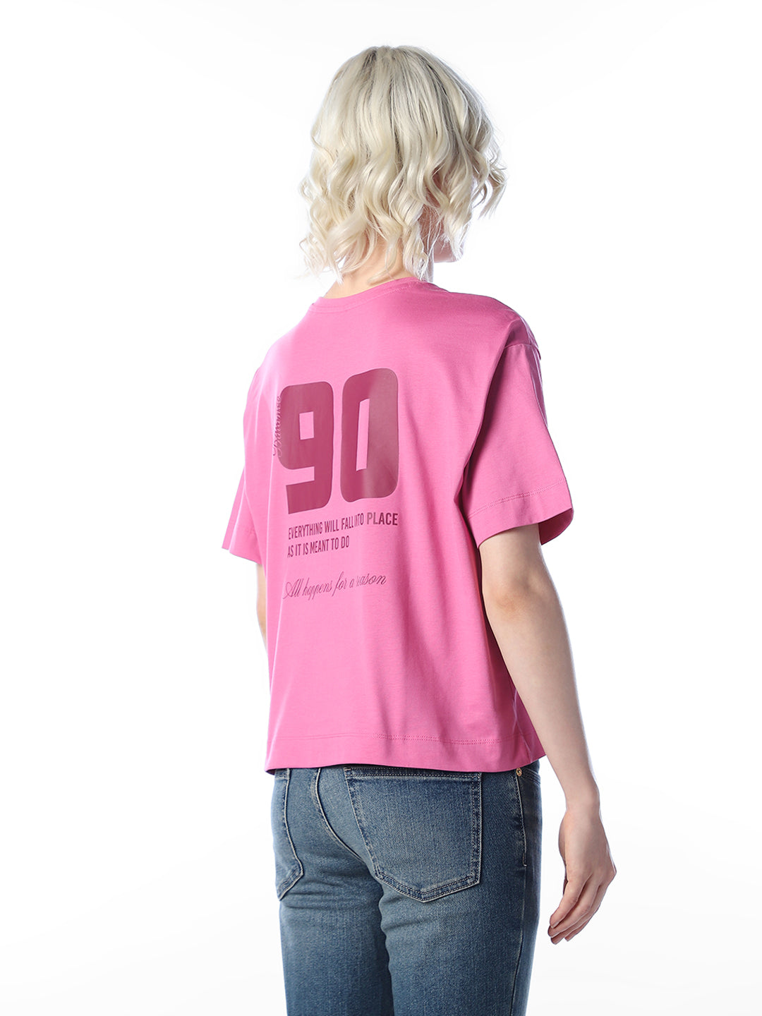 Pink Printed Organic Cotton T-shirt