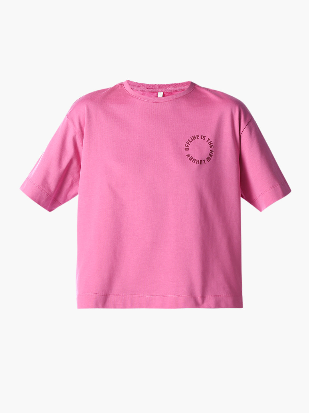 Pink Printed Organic Cotton T-shirt