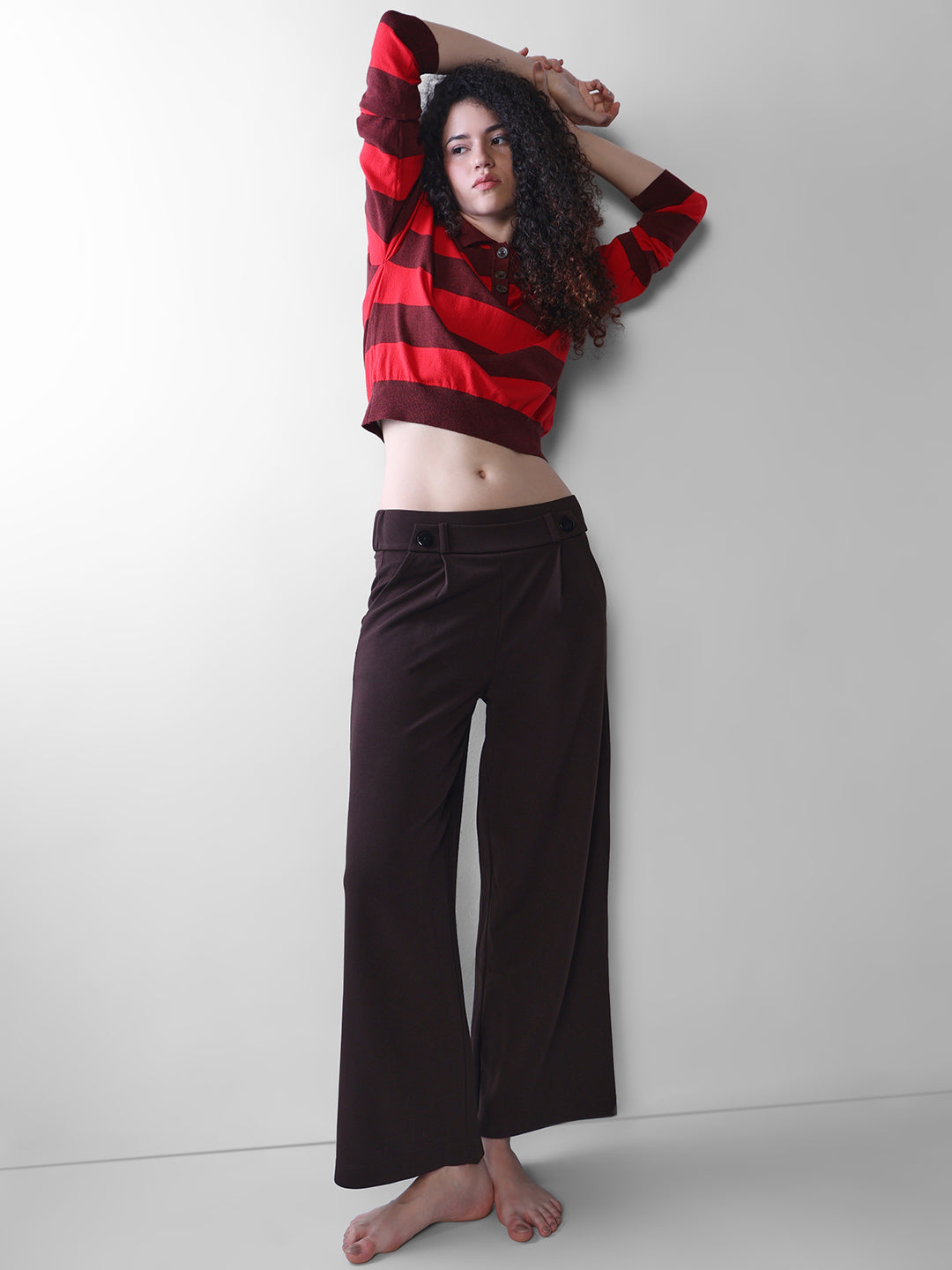 Coffee Brown High Rise Pants