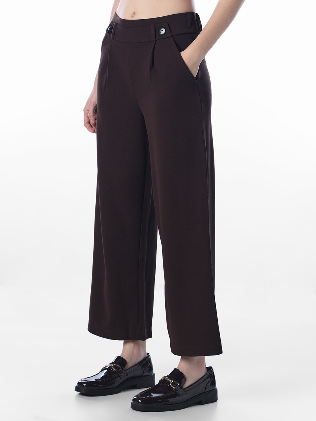Coffee Brown High Rise Pants