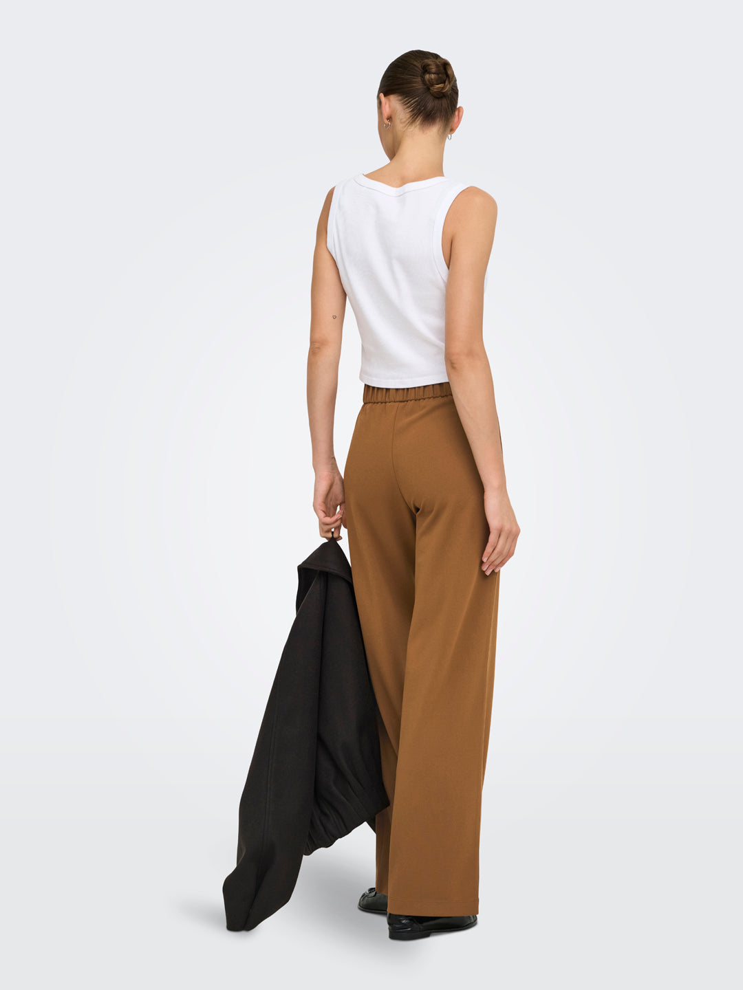 Brown High Rise Regular Fit Pants