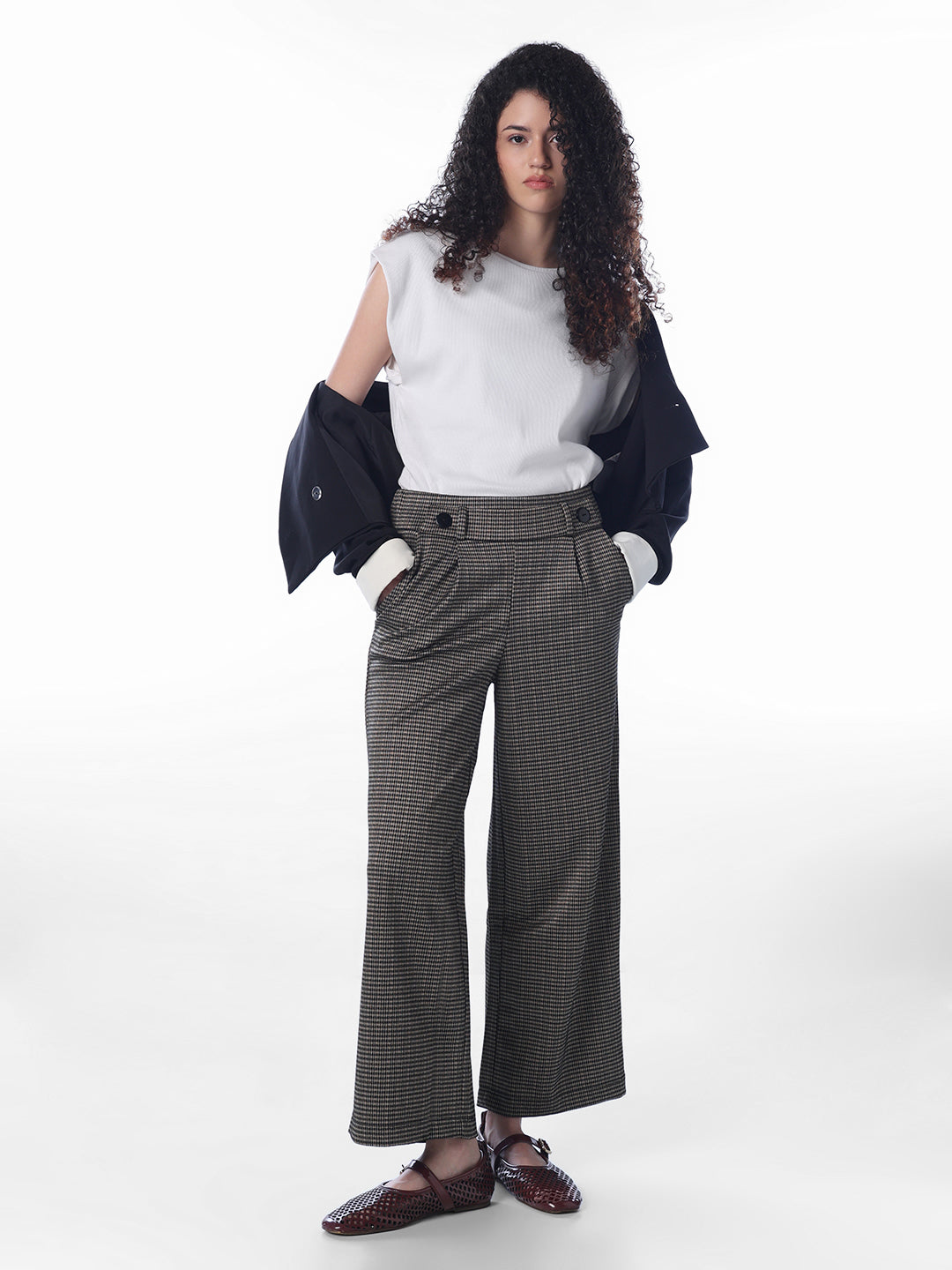 Check High Rise Pants