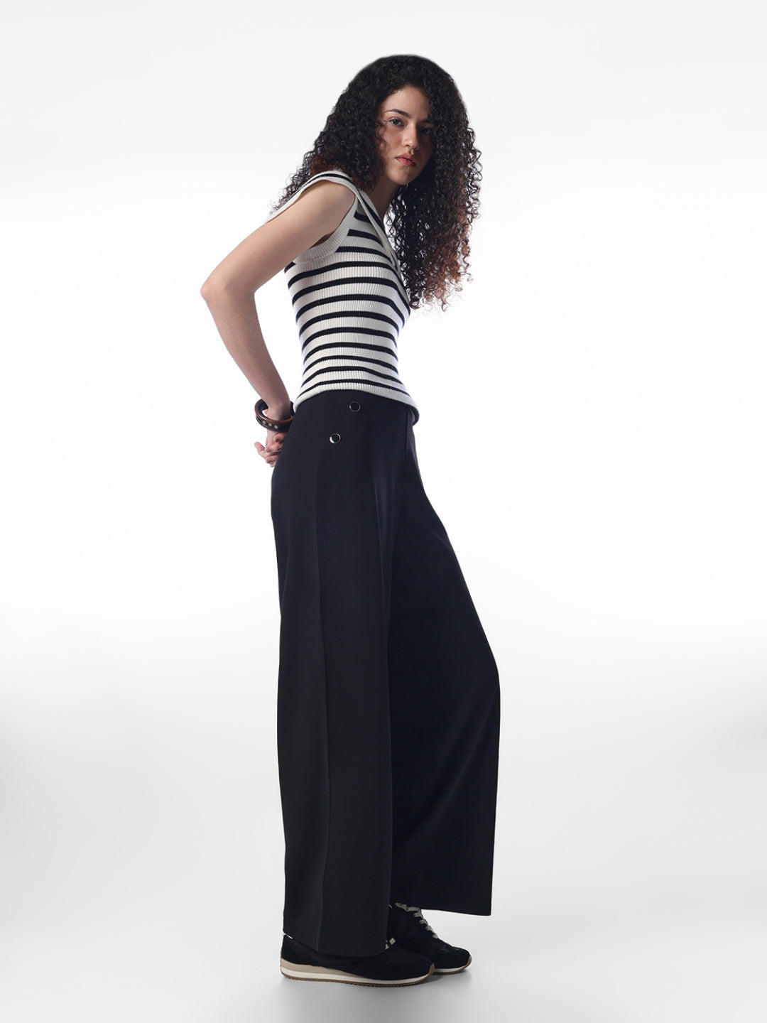 Black Regular Fit Pants