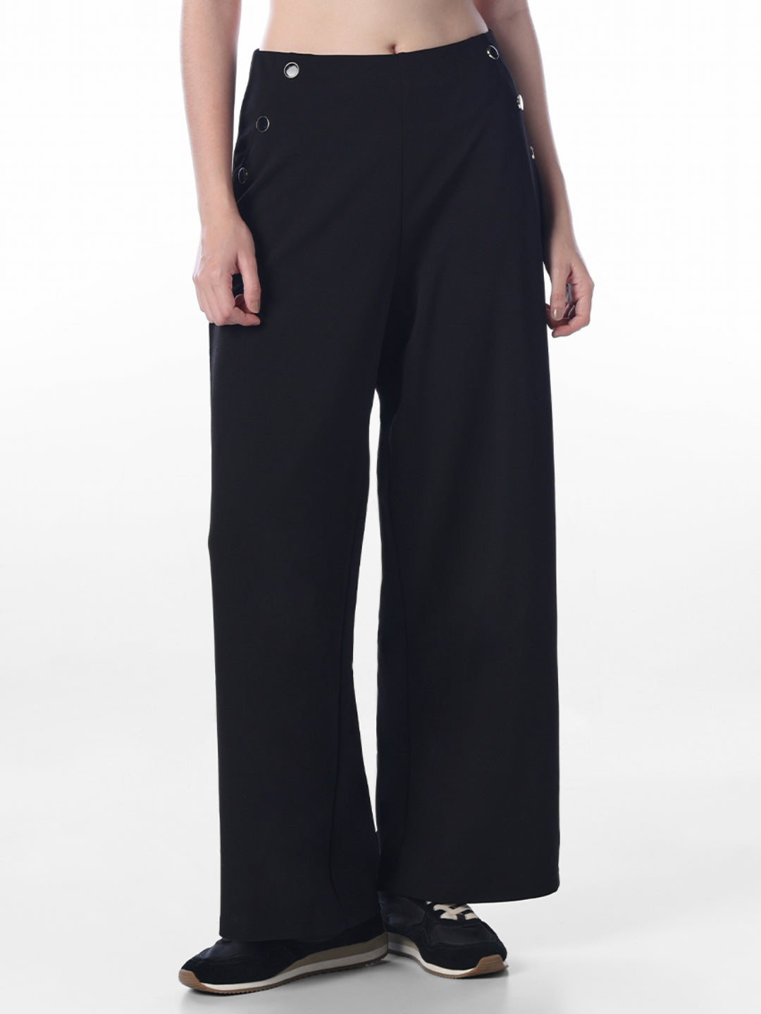 Black Regular Fit Pants