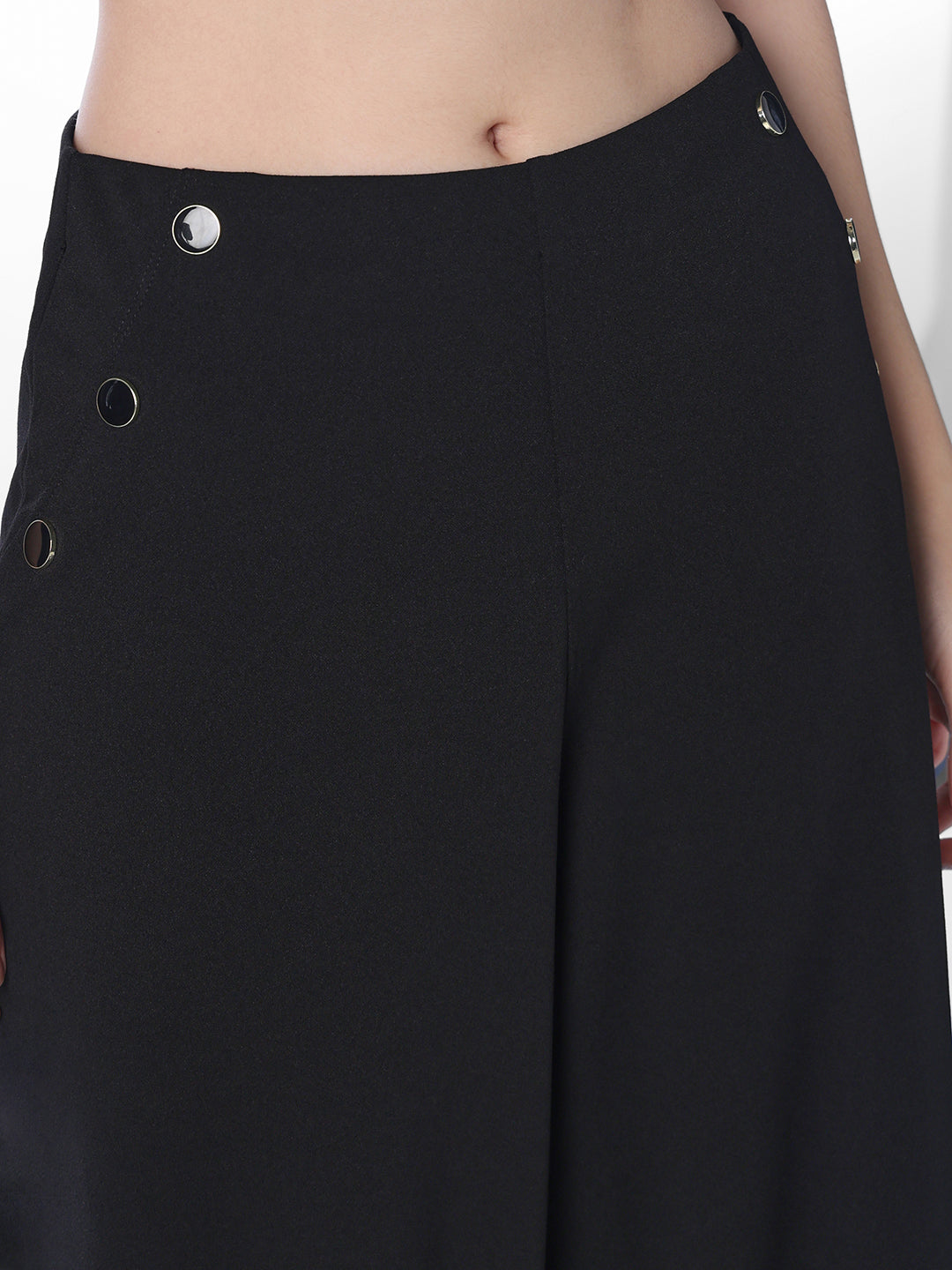 Black Regular Fit Pants
