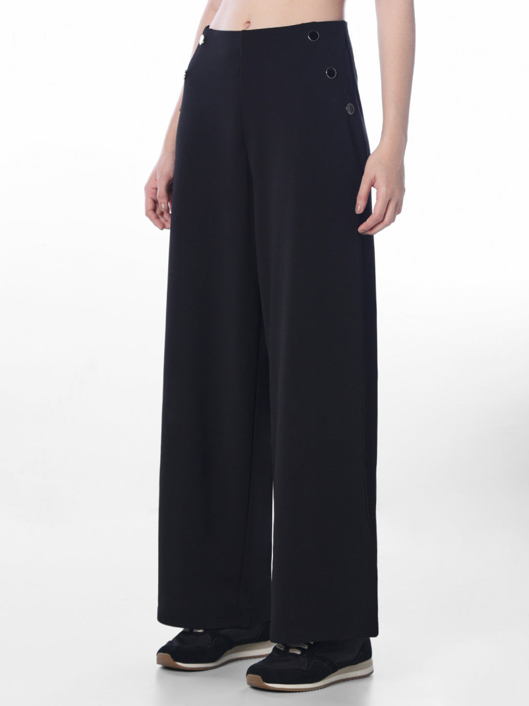 Black Regular Fit Pants