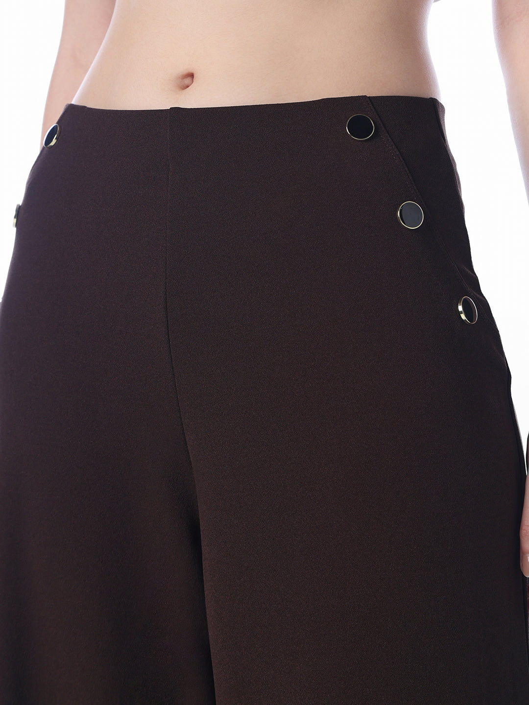 Coffee Brown Regular Fit Pants