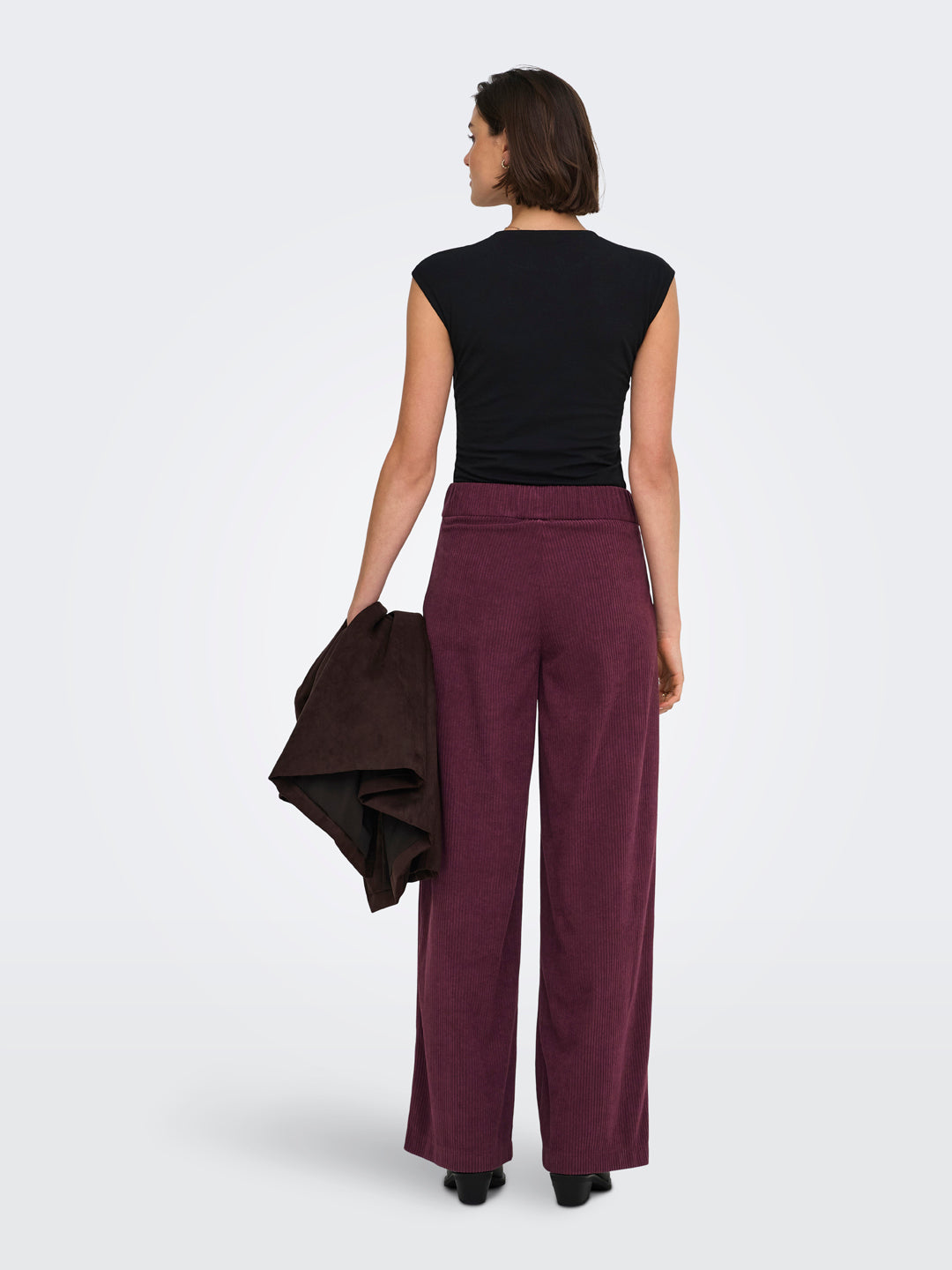 Wine Regular Fit Pants