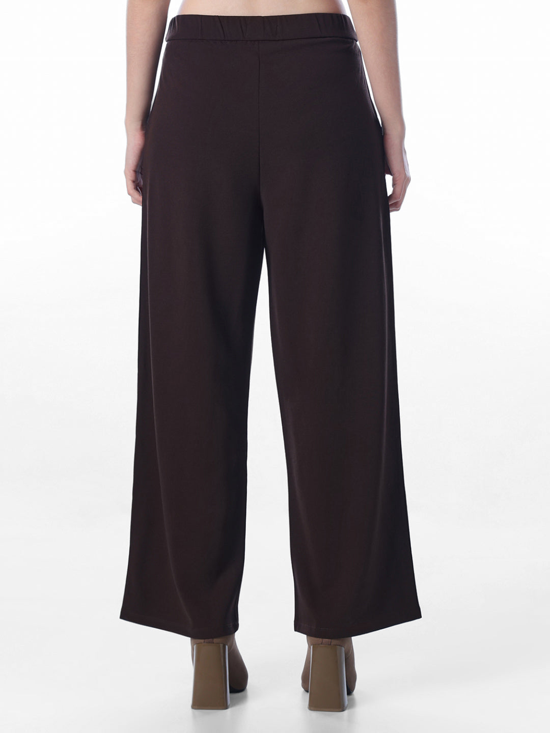 Coffee Brown Belt Detail Pants
