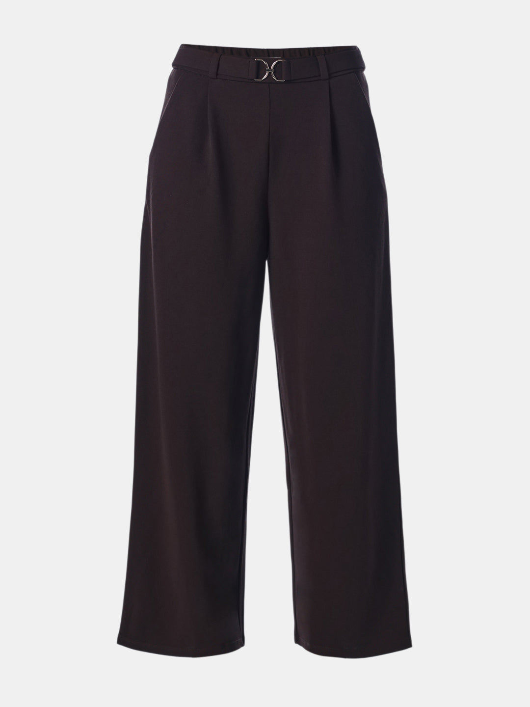Coffee Brown Belt Detail Pants