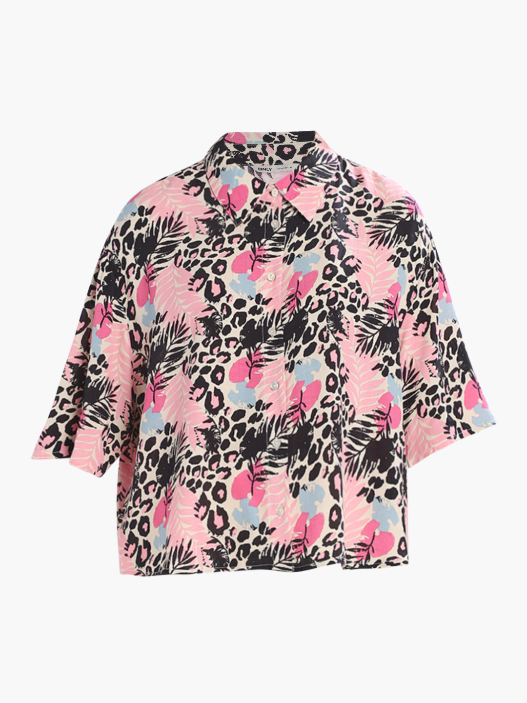 Pink Animal Print Relaxed Fit Shirt