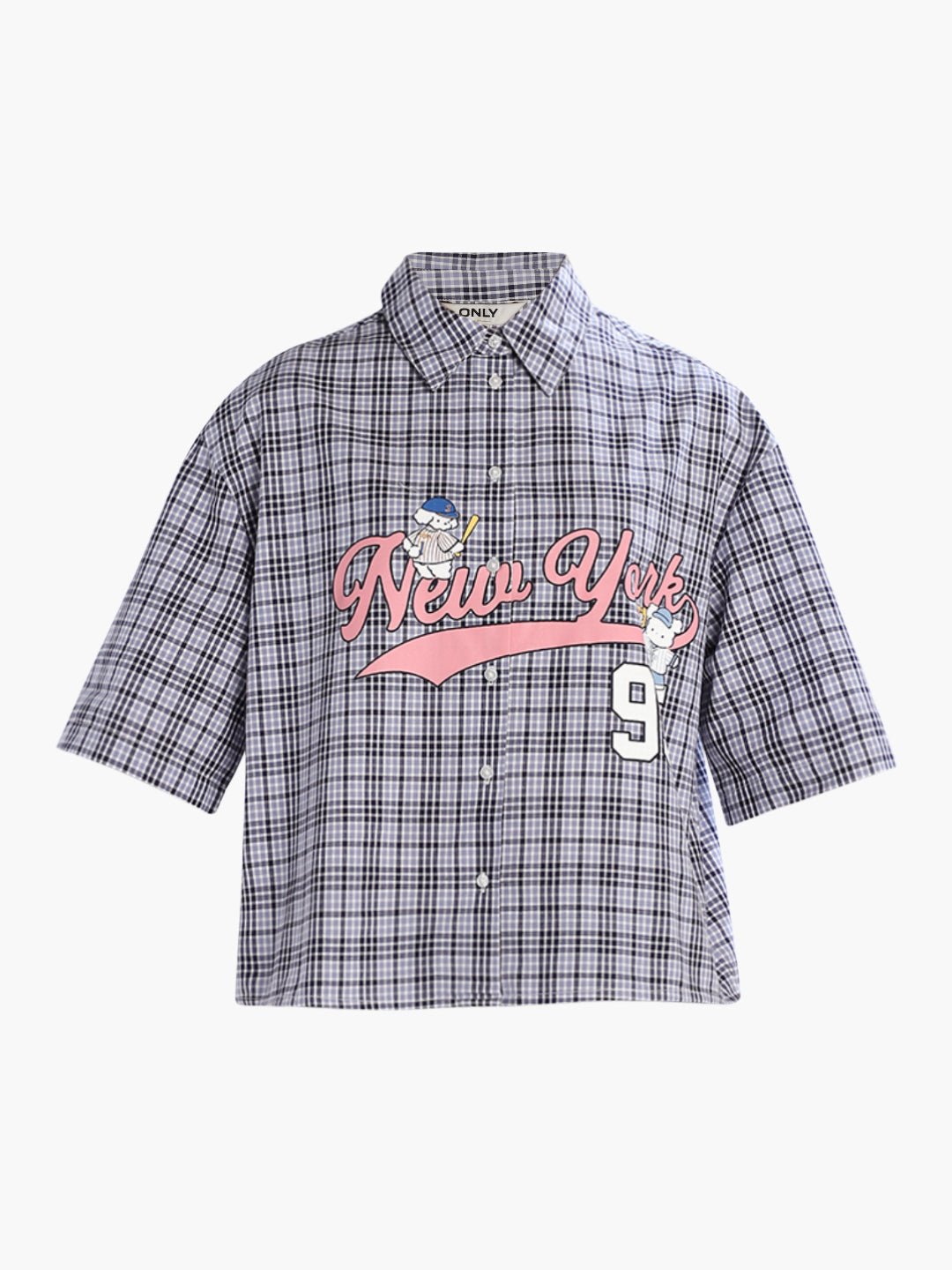 Blue Check Printed Relaxed Fit Shirt