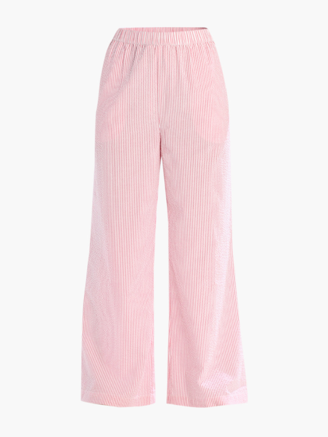 Pink Striped Cotton Pants