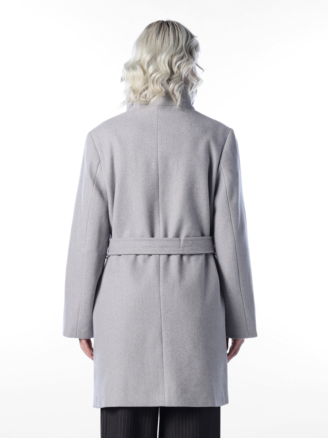 Grey Belted Coat